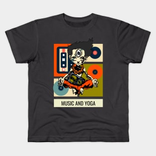 Yoga music Kids T-Shirt